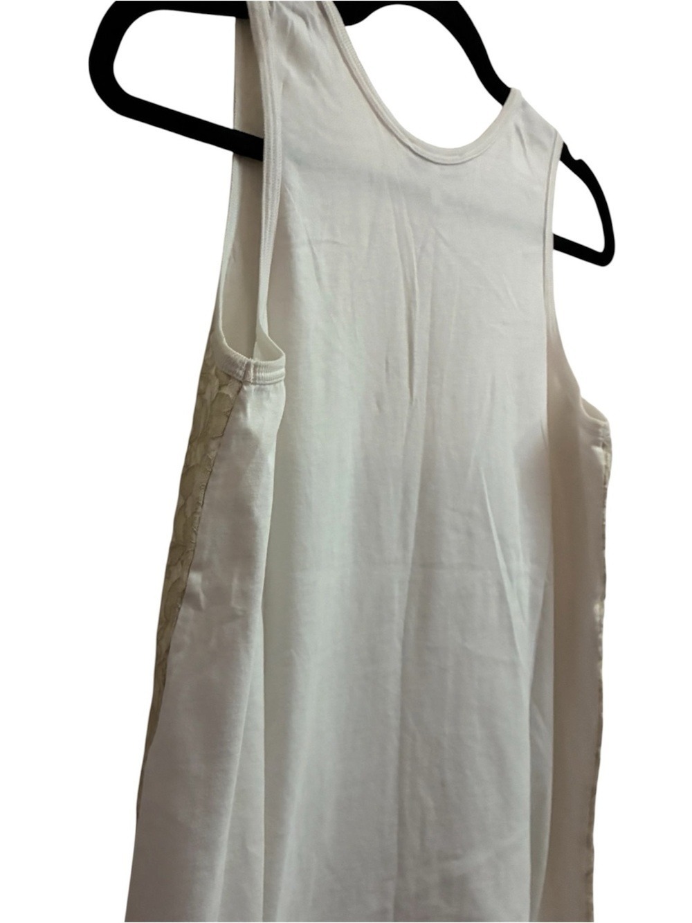 See By Chloe Floral Lace Overlay Tank Top Cream Beige Ivory Size 4 - Picture 9 of 12